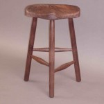 Walnut Carved Stool