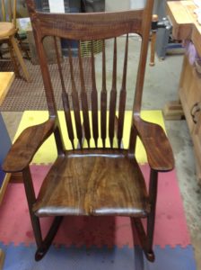 Carol's walnut Rocking chair