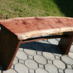 Natural edge bench