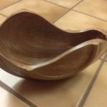 Split walnut bowl